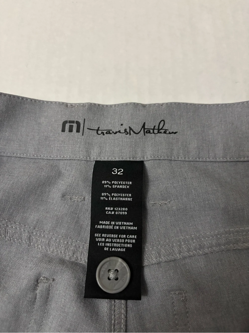 Travis Mathew 32x 28.5 Gray SLACKS Performance Golf Pants